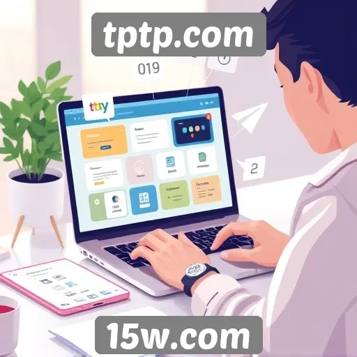 Destaques das funcionalidades interativas do site tptp.com